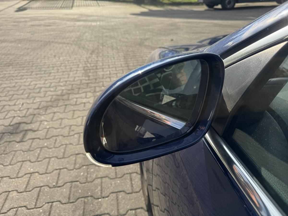 VW Jetta 1K2 original Au&szlig;enspiegel links LD5Q Shadow Blue elektrisch verstellbar Bj.2009